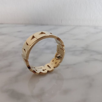 Soulz gepersonliseerde gouden ring 18 kt