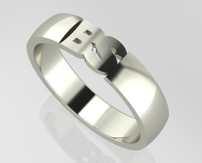 Heren ring met initialen