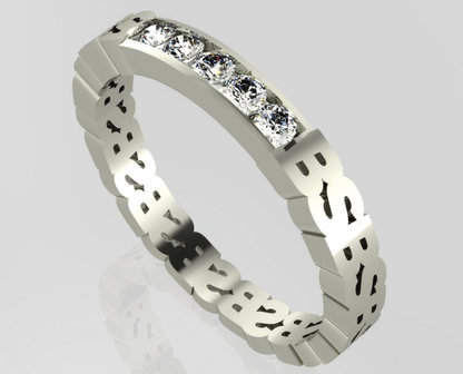 Initiaal ring Soulz - gepersonaliseerde trouwring