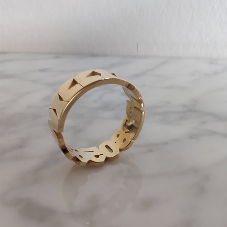 Soulz gepersonliseerde gouden ring 18 kt