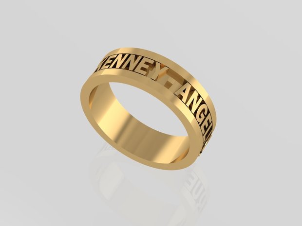 Soulz ring geperonaliseerde gouden trouwringen