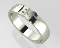 Initial Men's Ring Gold 18KT