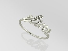Name Ring Wire Gold 18KT