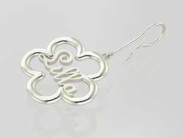 Name in Flower earring