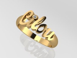 Name Ring Gold 18 KT