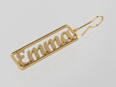 Personalized name earring